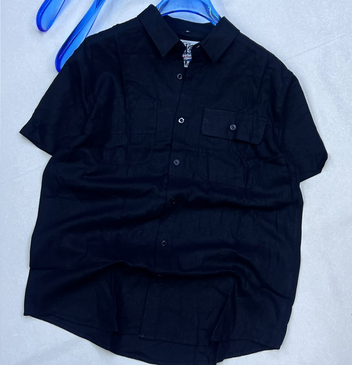 Premium Men’s Linen Short Sleeve Shirt – Lightweight Breathable Summer Casual Wear_AT