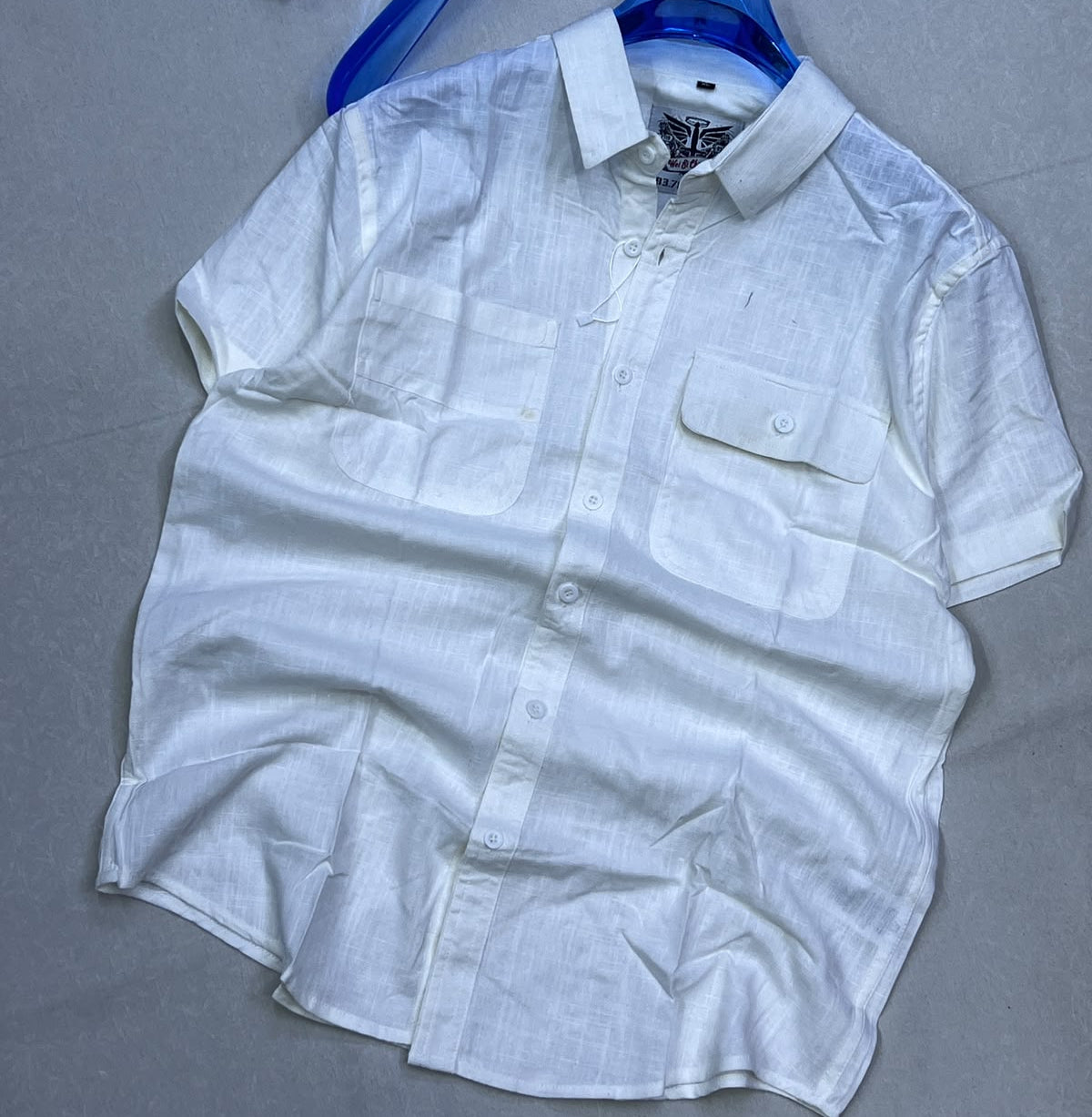 Premium Men’s Linen Short Sleeve Shirt – Lightweight Breathable Summer Casual Wear_AT