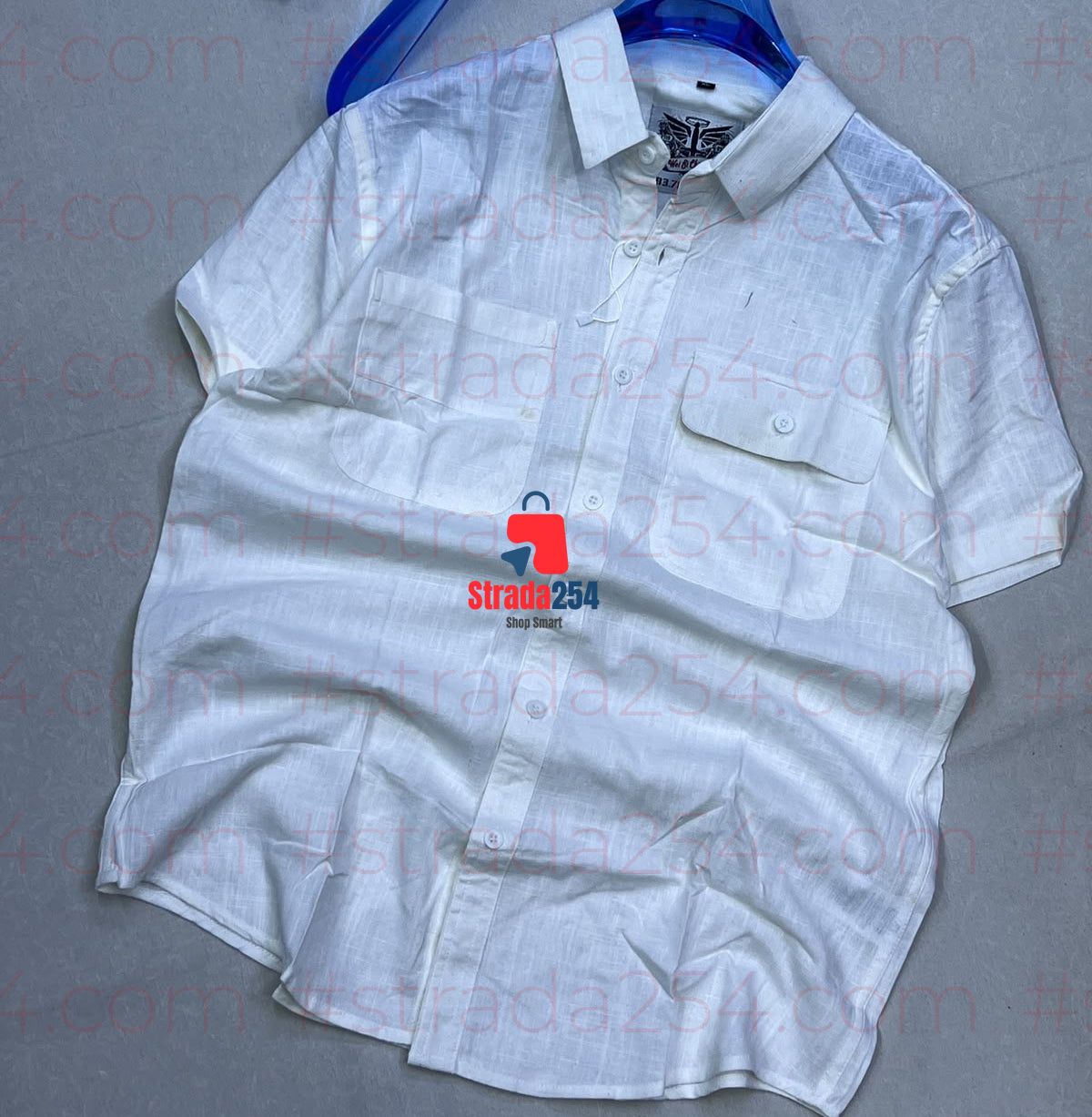 Premium Men’s Linen Short Sleeve Shirt – Lightweight Breathable Summer Casual Wear_AT