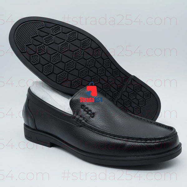 Men’s Black Loafers – Smart Casual Slip-On Dress Shoes