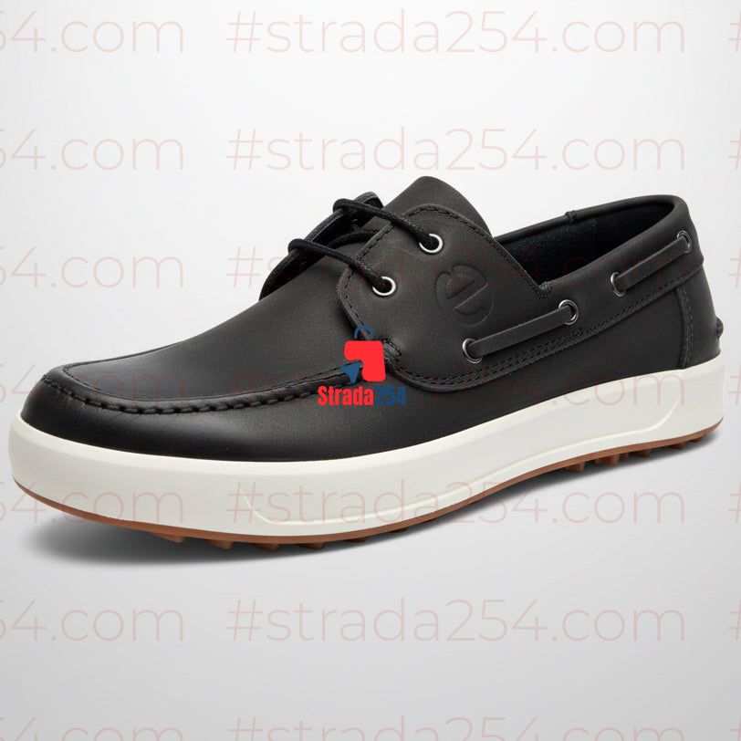 Men’s Casual Moc-Toe Shoes – Leather-Look Boat-Inspired Lace-Up Shoes_kk