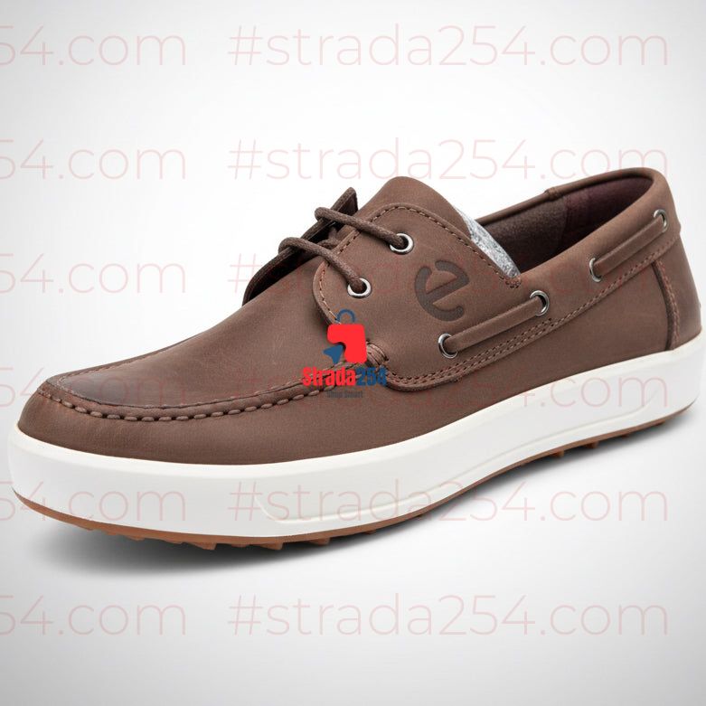 Men’s Casual Moc-Toe Shoes – Leather-Look Boat-Inspired Lace-Up Shoes_kk