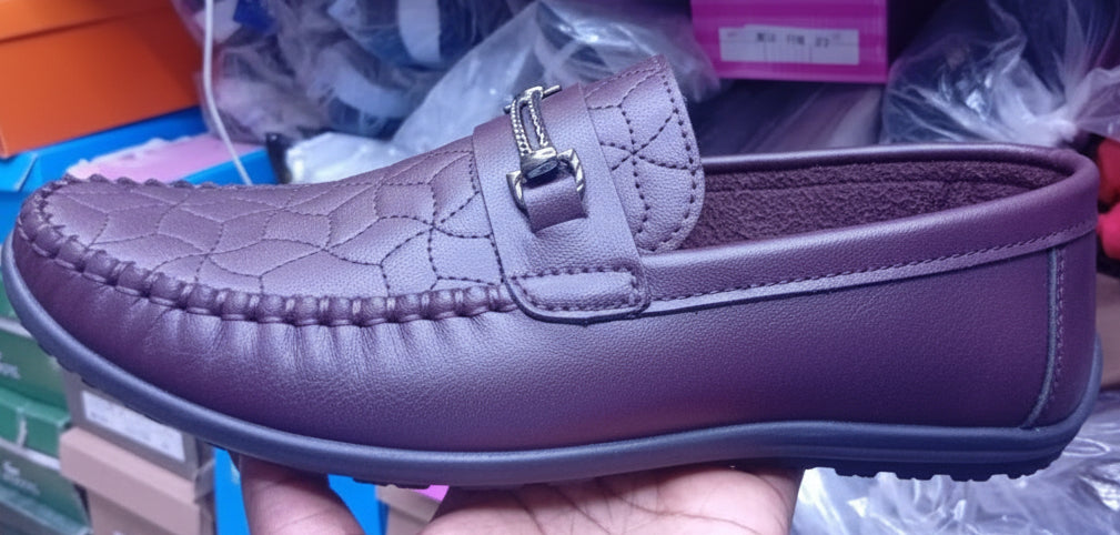 Men’s Leather Loafers with Metal Detail