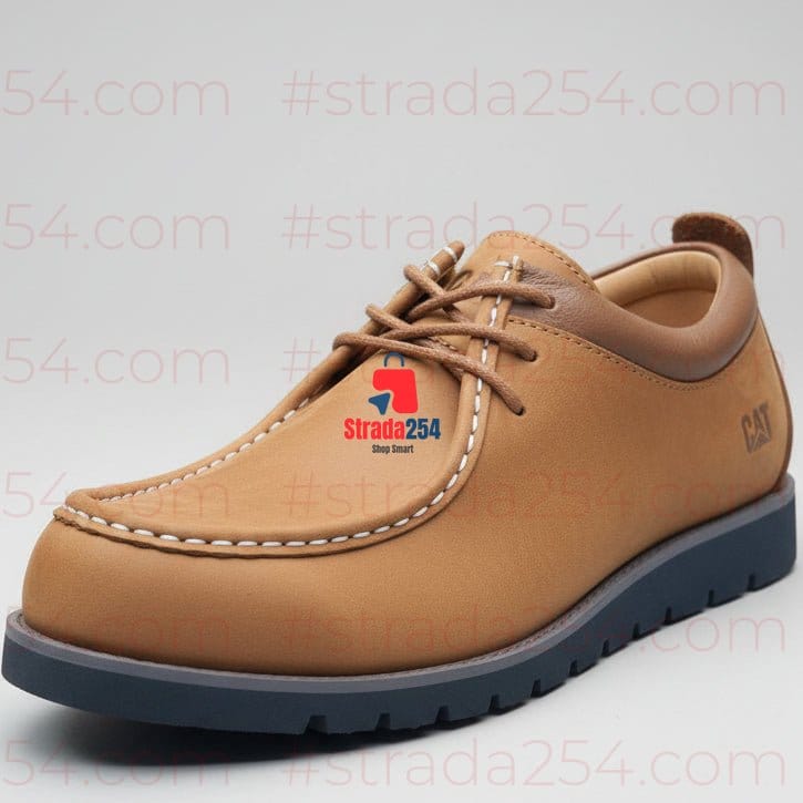 STRADA254 Men’s Rugged Moc-Toe Casual Shoes – Leather Lace-Up Everyday Outdoor Shoes-1C