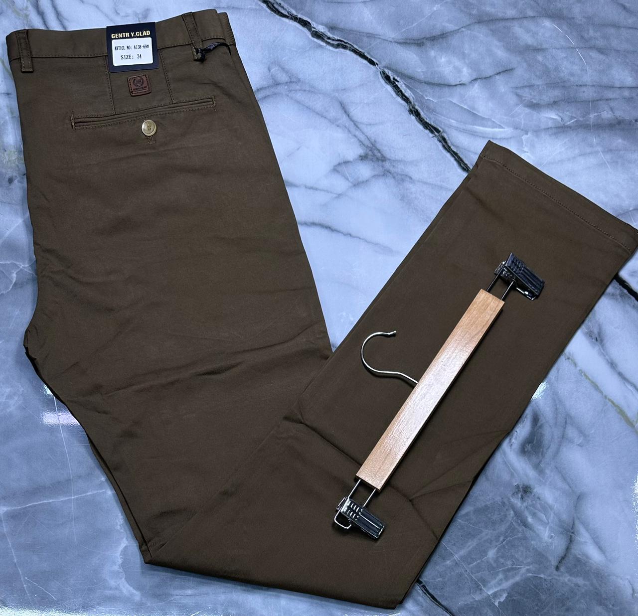 Men’s Classic Khaki Trousers – Smart Casual Fit