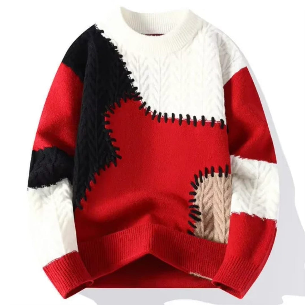 Premium Patchwork Knit Sweater Collection