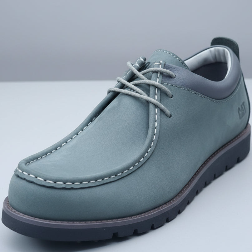 STRADA254 Men’s Rugged Moc-Toe Casual Shoes – Leather Lace-Up Everyday Outdoor Shoes-1C