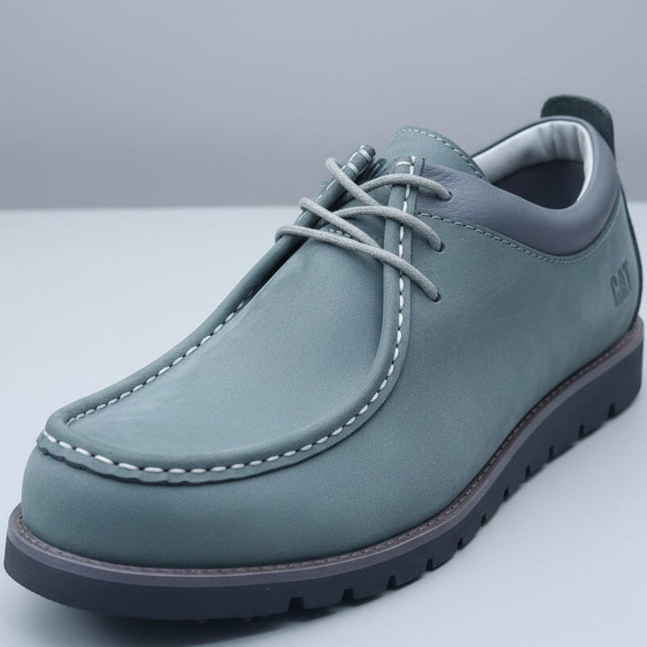 STRADA254 Men’s Rugged Moc-Toe Casual Shoes – Leather Lace-Up Everyday Outdoor Shoes-1C