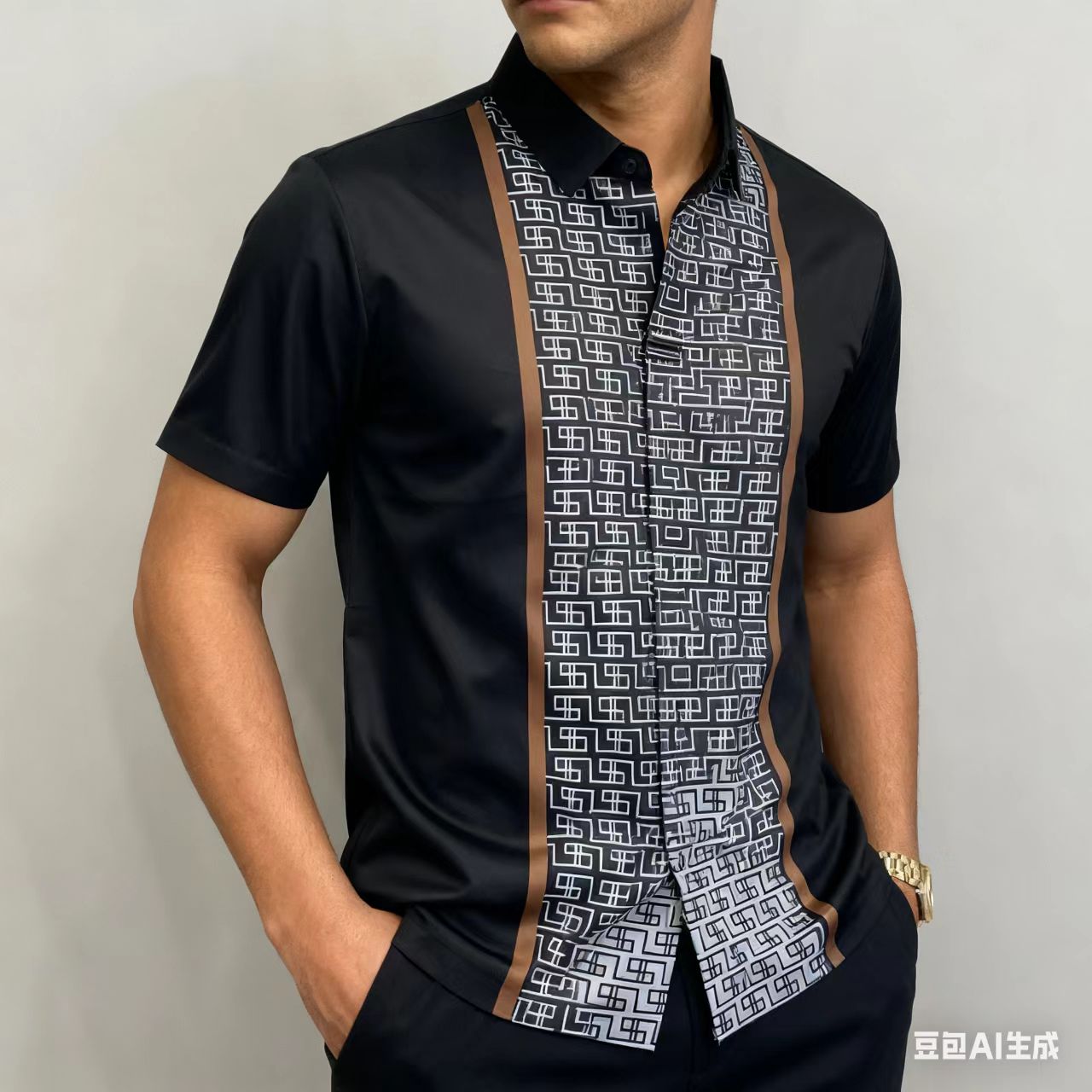 Linear Maze Panel Shirt Collection