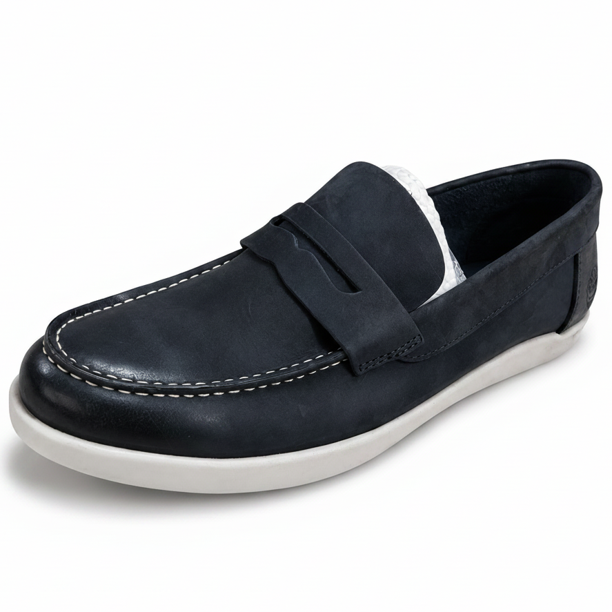 Men's Leather Penny Loafers | Slip-On Casual Shoes 1C