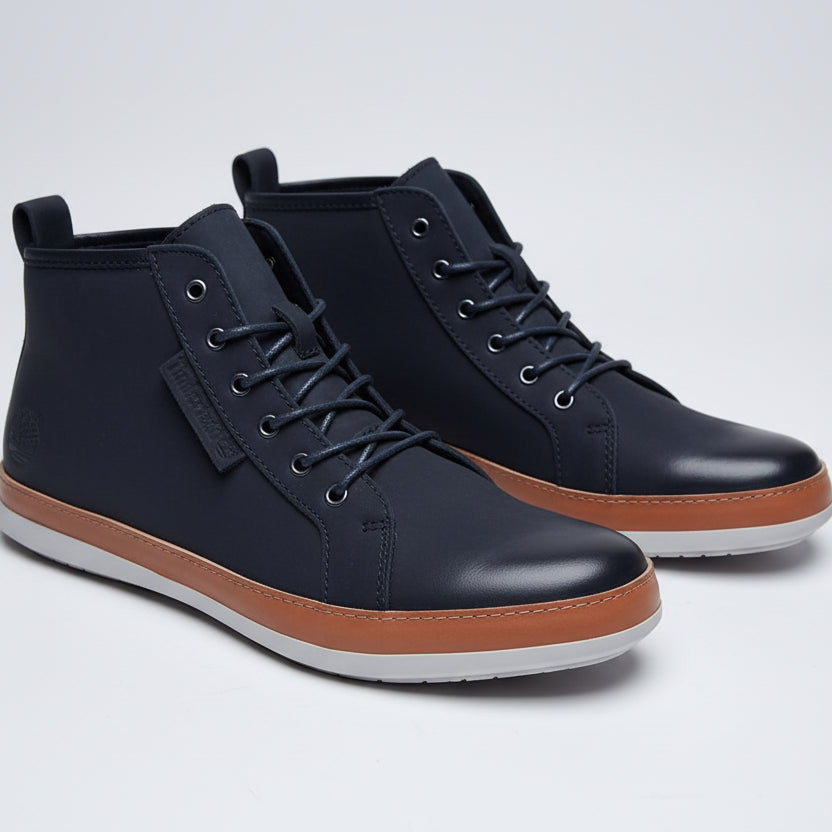 🟠Men’s Mid-Top Leather Casual Boots – Lightweight Lace-Up Everyday Sneakers🟠