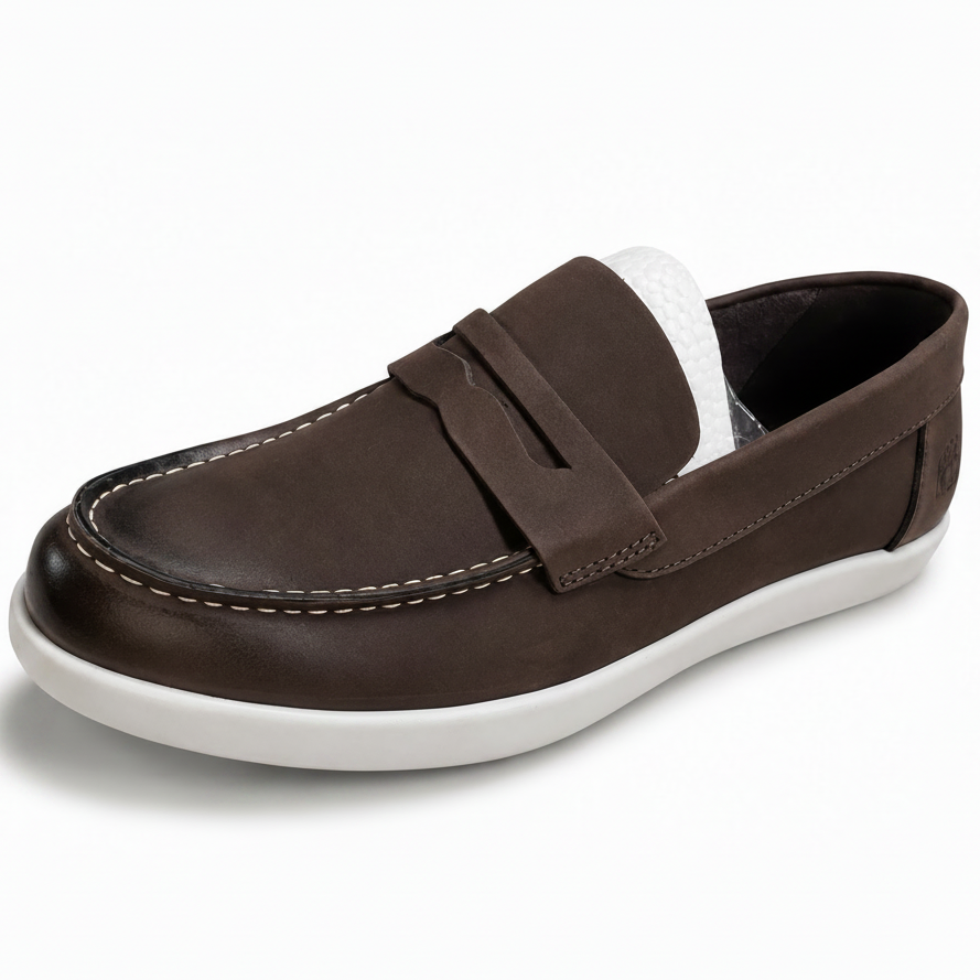 Men's Leather Penny Loafers | Slip-On Casual Shoes 1C