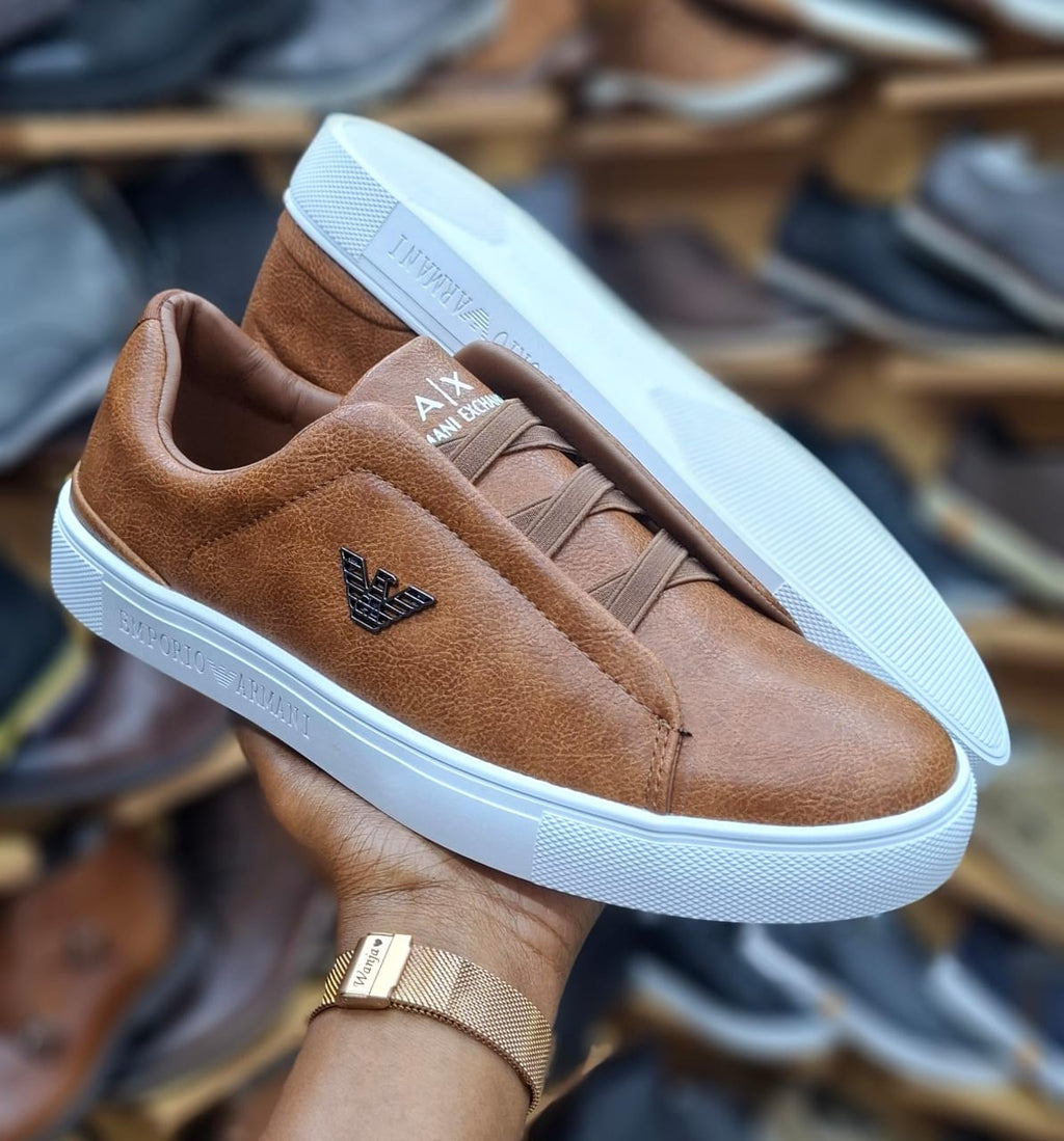 Hidden Lace Slip-On Sneakers – Premium Casual Comfort