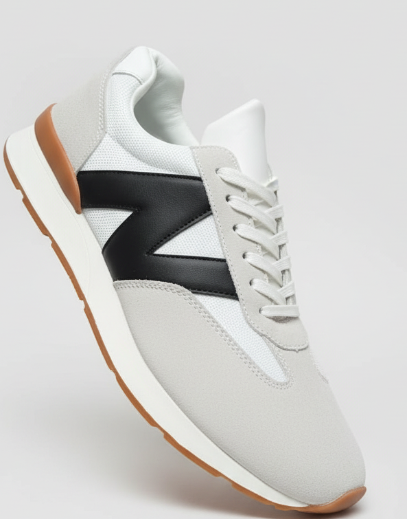 Retro Sport Sneakers – Suede & Mesh Casual Trainers