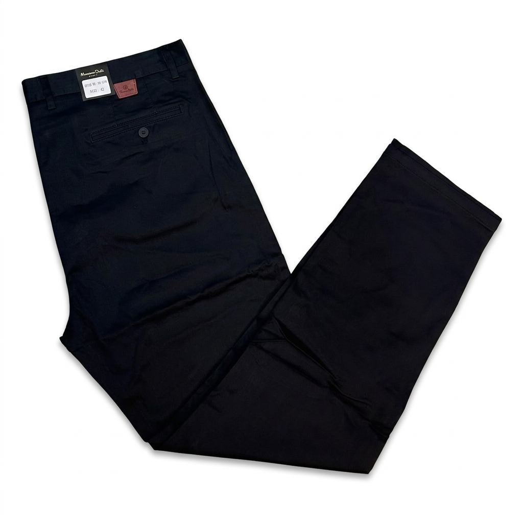 Black men's khaki trousers on white