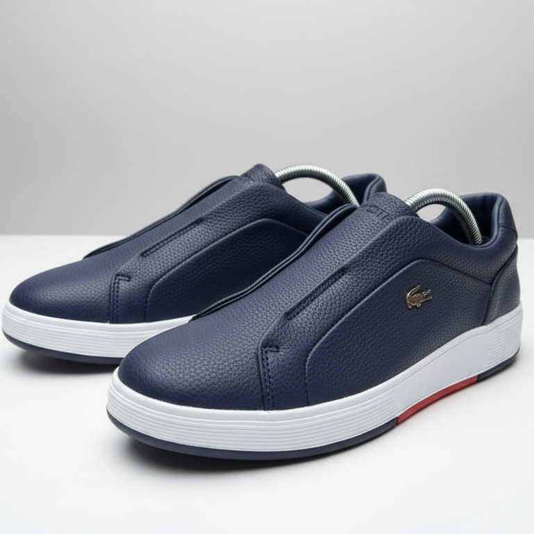 Luxury Feel Leather Slip-On Sneakers – Smart Casual Men’s Footwear