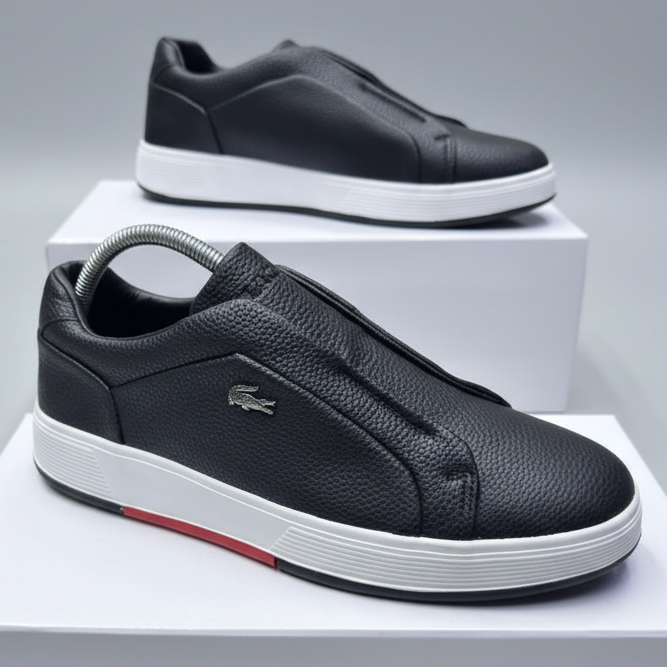 Luxury Feel Leather Slip-On Sneakers – Smart Casual Men’s Footwear