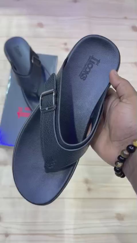 Buckle-Strap Comfort Sandals