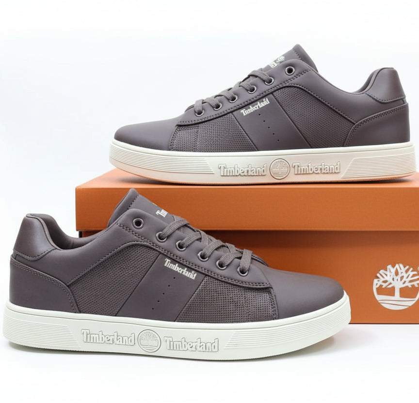 Timberland Premium Low-Top Sneakers – Breathable Mesh & Smooth Leather Casual Shoes