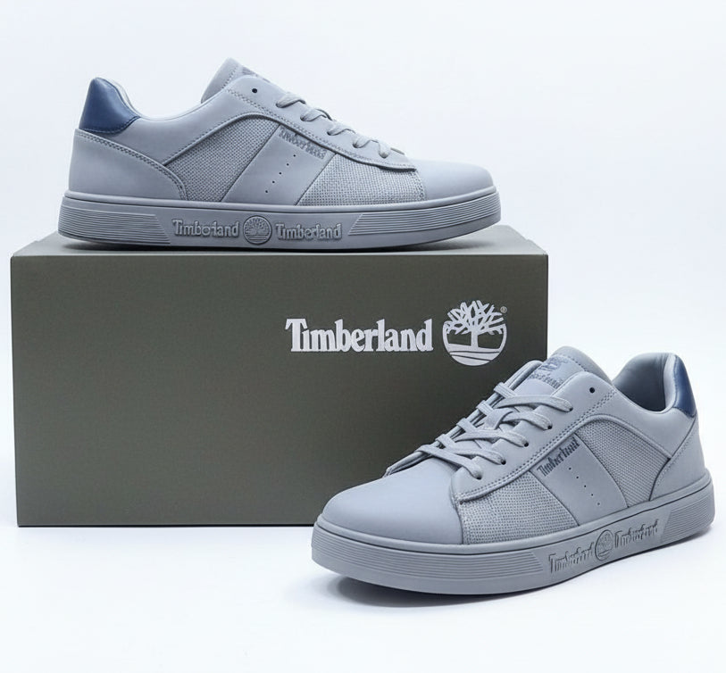 Timberland Premium Low-Top Sneakers – Breathable Mesh & Smooth Leather Casual Shoes